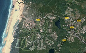 Moliets vue aérienne